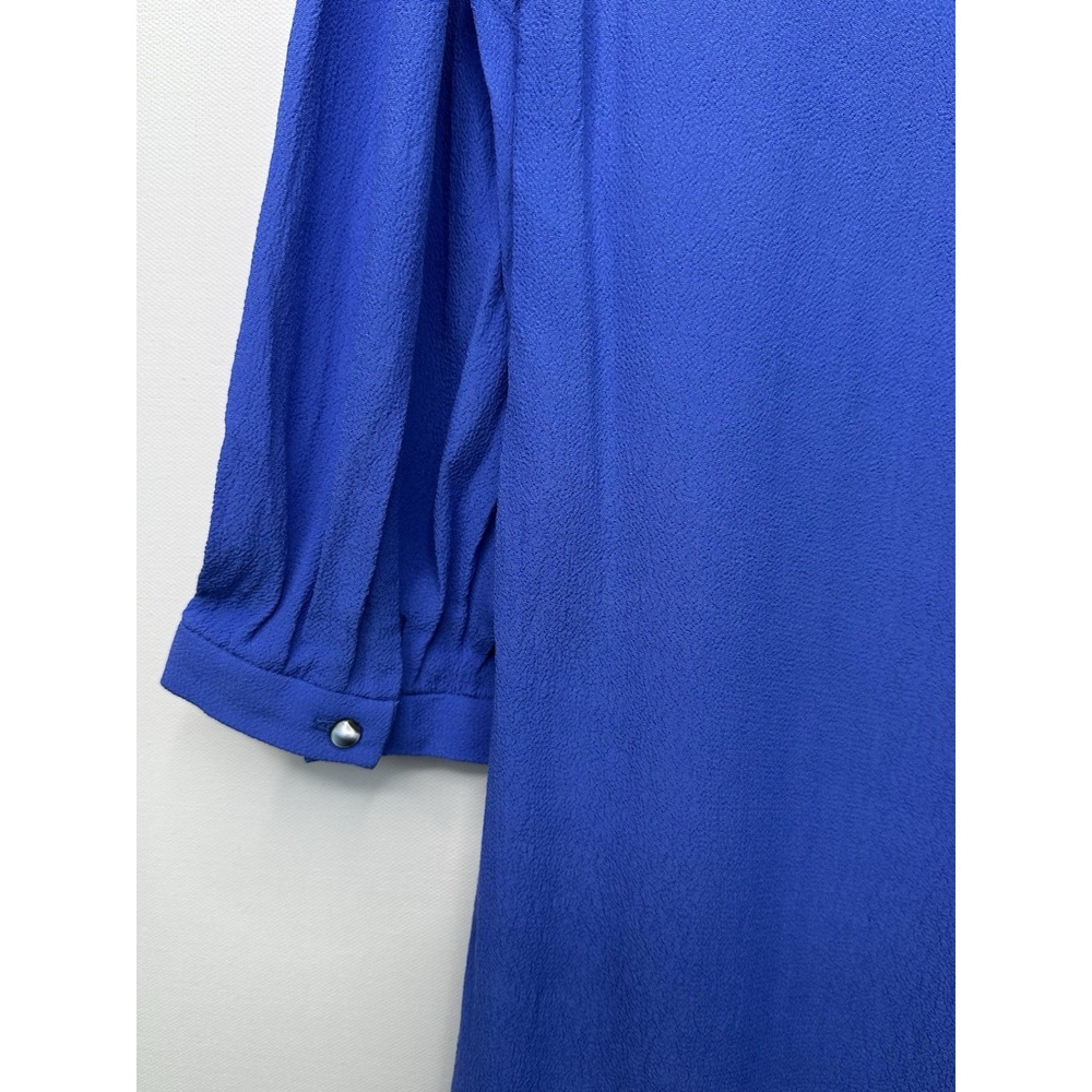 Anthropologie Maeve Taryn Crepe Shift Dress Womens Size 8 Royal Blue - Picture 8 of 12